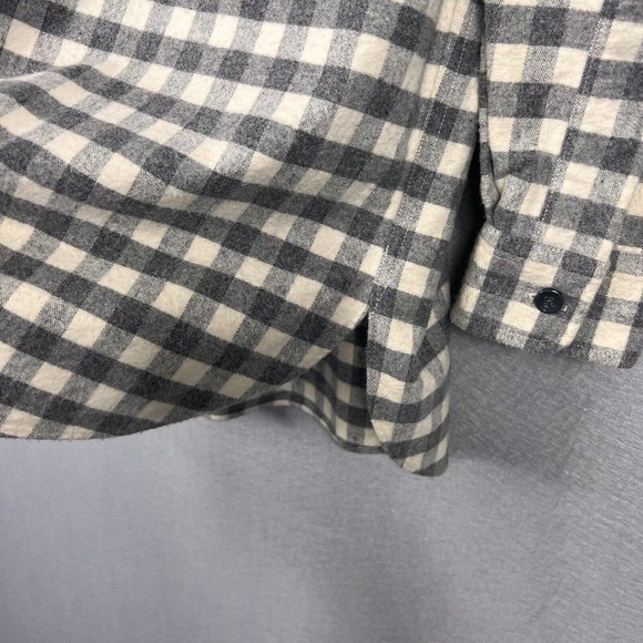 Vintage LL Bean Chamois Cloth Shirt Mens 16.5 Tall Plaid Button Up Long Sleeve - Picture 12 of 14